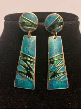 Vintage Edgar Berébi Enamel Earrings